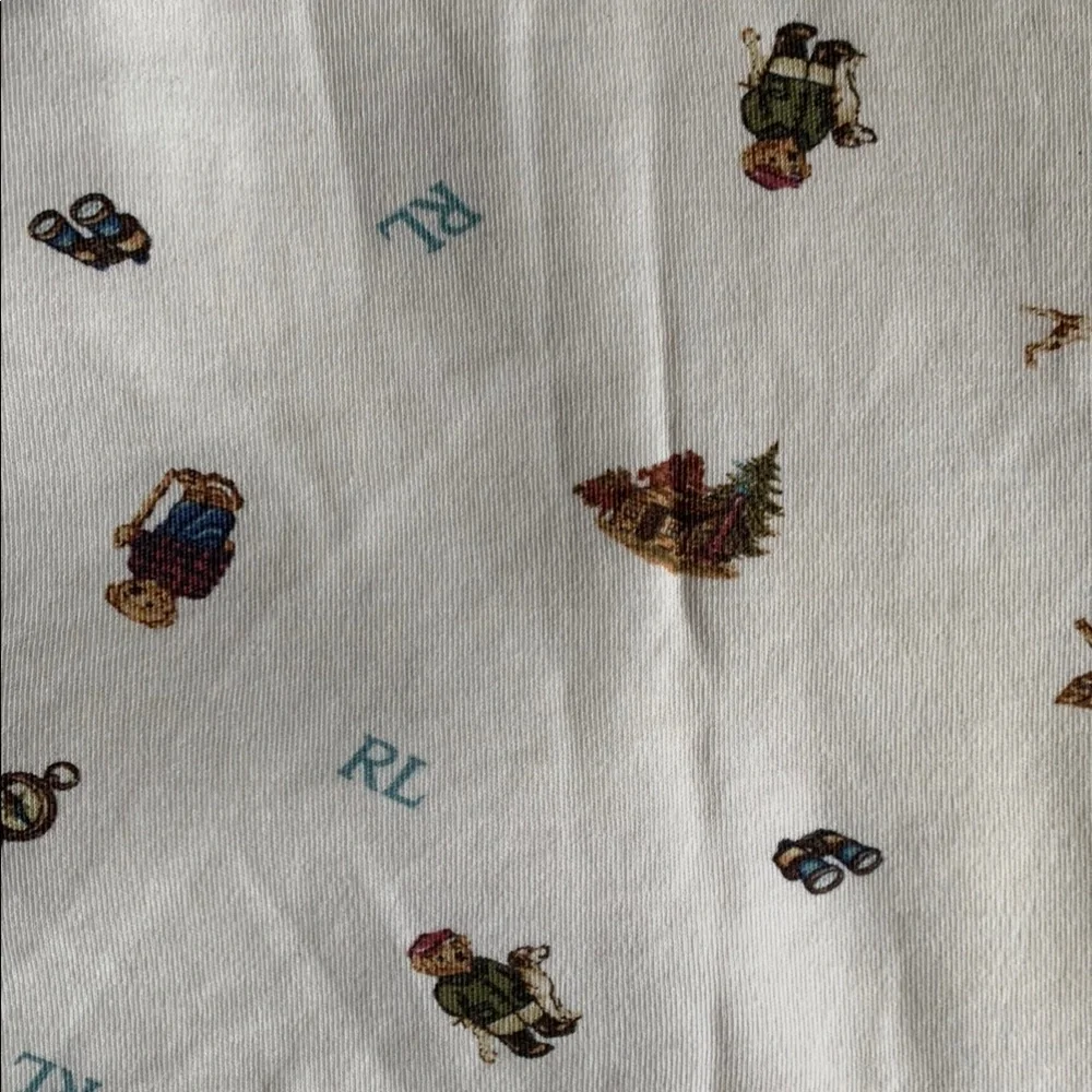 Ralph Lauren Classic Bear Baby Cream Blanket